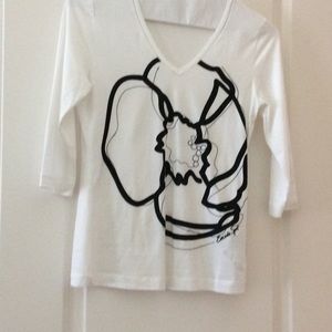 Escada Sport black and white top size small.
